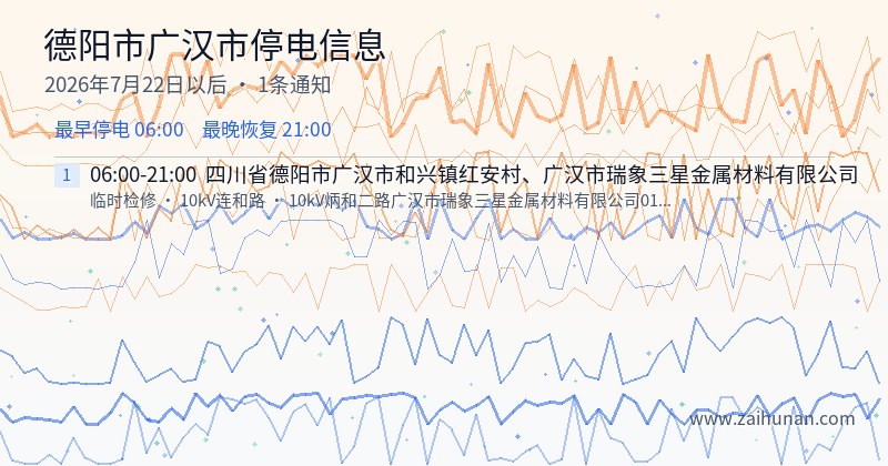 德阳市广汉市停电通知