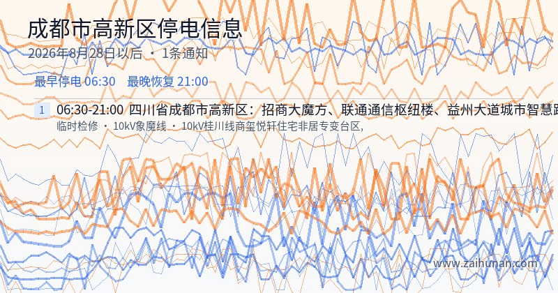成都市高新区停电通知