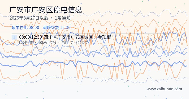 广安市广安区停电通知