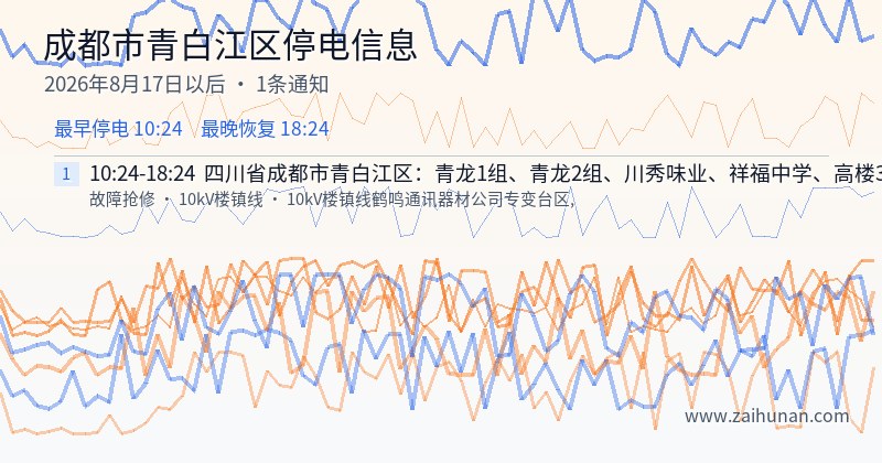 成都市青白江区停电通知