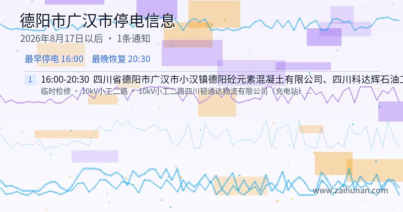 德阳市广汉市停电通知