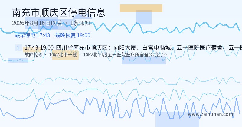 南充市顺庆区停电通知