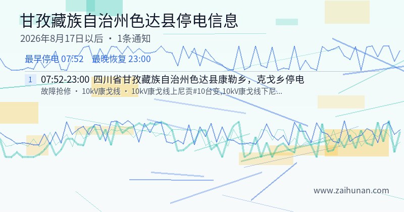 甘孜藏族自治州色达县停电通知