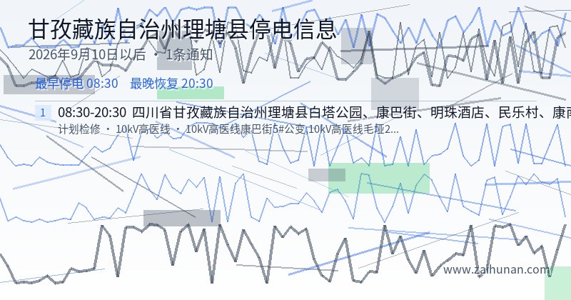 甘孜藏族自治州理塘县停电通知